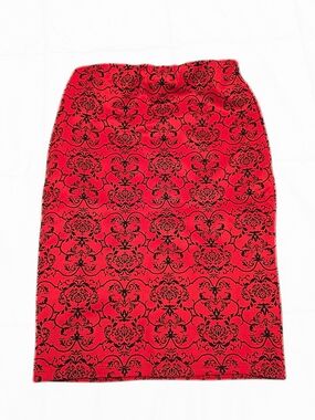 Rue21 Red Gothic Midi Skirt